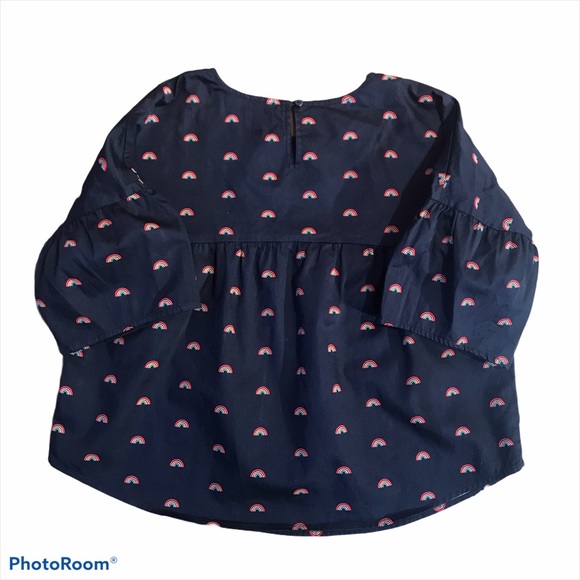 Gymboree Rainbow Peasant Top Navy Girls Lg 10/12 - Picture 4 of 5